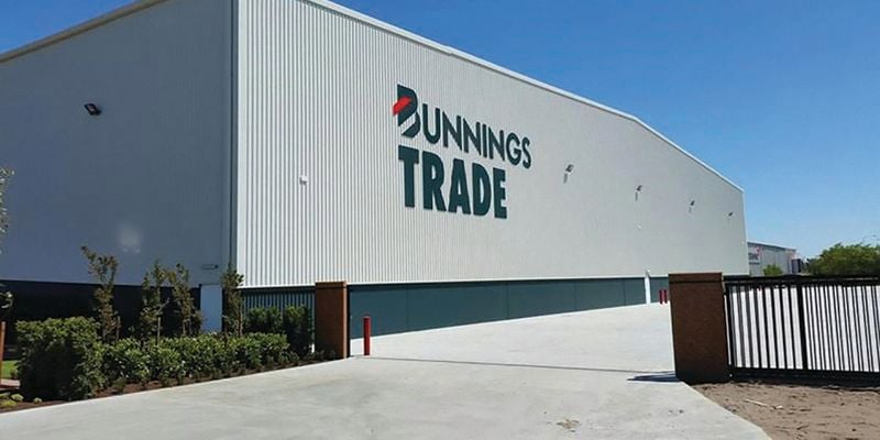 Exterior of Bunnings Trade Centre in Hazelmere.