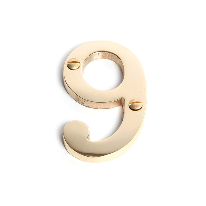 Sandleford 75mm Brass Numeral 9