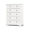 Celosia Tallboy 6 Chest of Drawers Solid Acacia Wood Bed Storage Cabinet - White