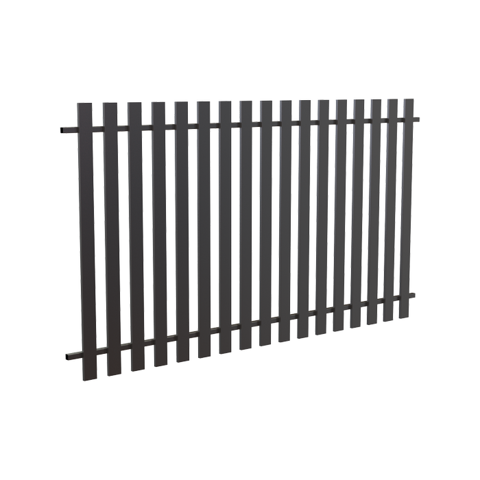 RapidFence 2200 x 41 x 1200mm Black Blade Picket Fence Panel