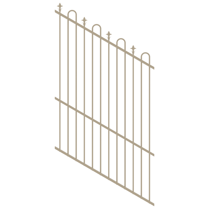 ProtectorAl 350 - 1200 x 1800mm Paperbark Raked 16-30º Loop And Spear Top Pool Fence Panel