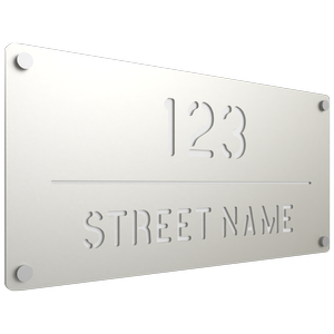 ProtectorAl 580 x 280mm Surfmist ACM Cut Through Custom House Sign