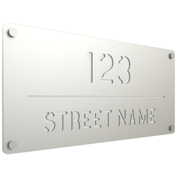 ProtectorAl 580 x 280mm Surfmist ACM Cut Through Custom House Sign