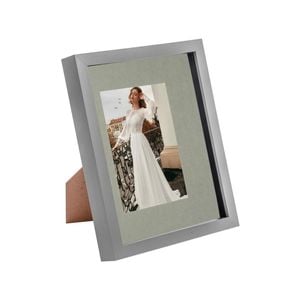 Nicola Spring Acrylic 3D Box Photo Frame with 4" x 6" Mount - 8" x 10"  - Grey