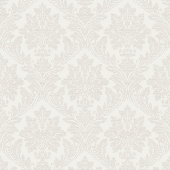Grandeco 53cm x 10.05m Light Grey Damask Wallpaper