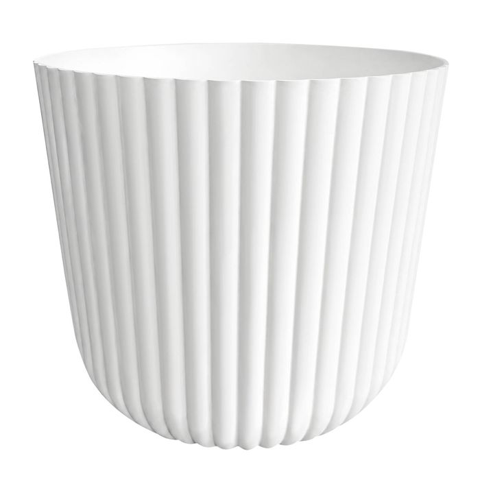 All Set 47cm White Linear Plastic Pot