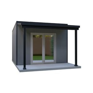  Quick Built 3.6m x 2.4m Office Incl Patio Outdoor Structure