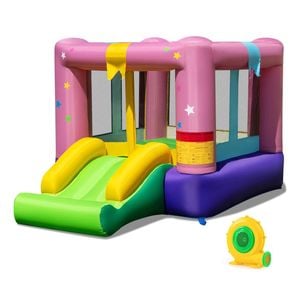 Costway Inflatable Bounce House Bouncy Jumping Castle Slide 550w Blower