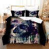 3D Black Skull Quilt Cover Set Bedding Set Pillowcases 136