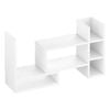 Advwin Adjustable Desktop Bookshelf Organizer with Storage Space Office Desk Bookcase with Adjustable Length and Angle White