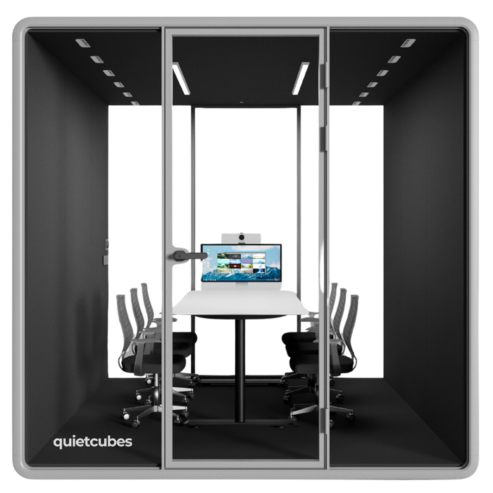 QuietCubes 6 Person Office Pod Grey