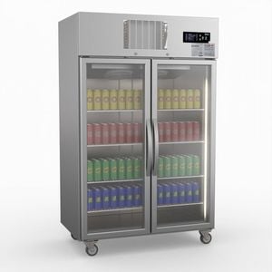 Thermaster Double Door Upright Display Fridge  - Commercial Drink Fridges (sucg1000)