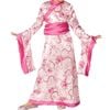 Asian Princess Girs Pink Japanese Geisha Costume - 9-10