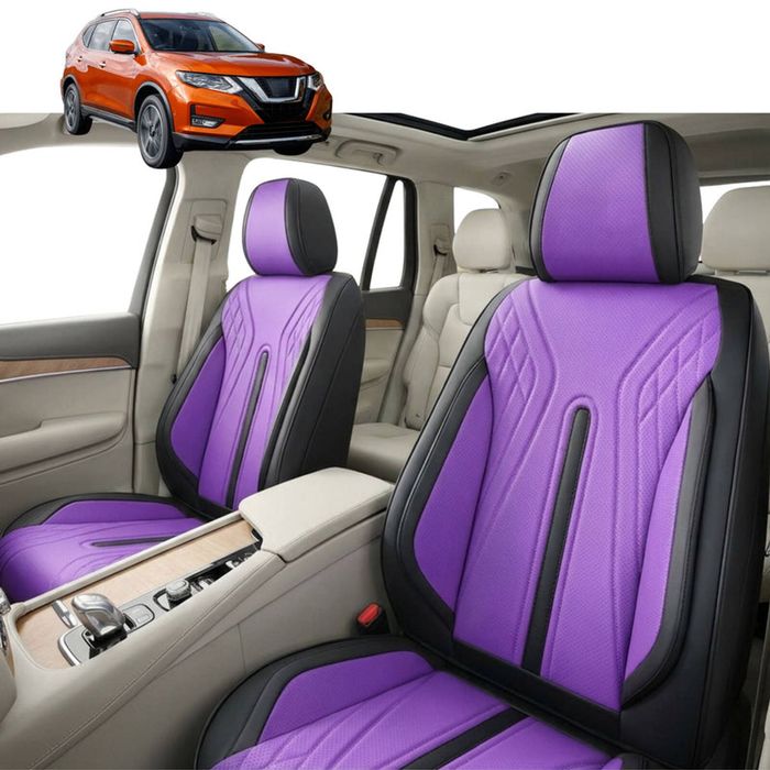 Australian Goose Front Seat Covers for Nissan X-TRAIL 2014 - 2022 (T32) - PU Leather, Purple (2pc)