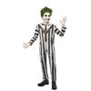 Beetlejuice Costume Mens Halloween Fancy Dress Striped Jumpsuit Black White