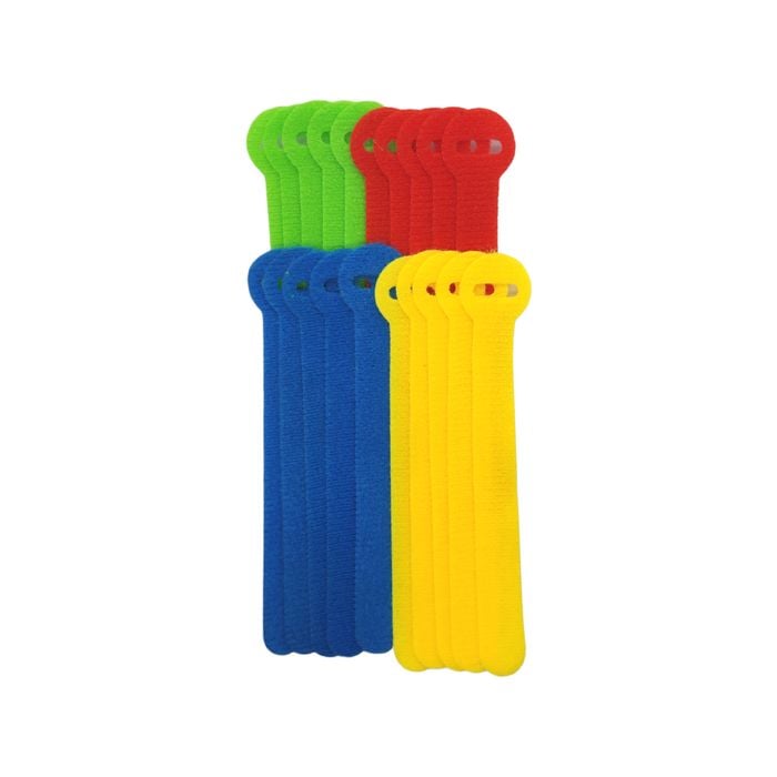 CordTech 120mm Reusable Hook And Loop Ties - 20 Pack