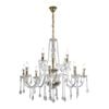 Eli & Co. Lighting Amorette 12-Light Crystal Chandelier 89cm Gold Finish Ceiling Light