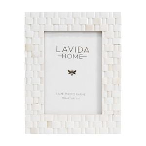 Lvd 5x7 Inch Ophelia Bone Picture/photo Frame Off-white 24.13x19.05x1.27cm