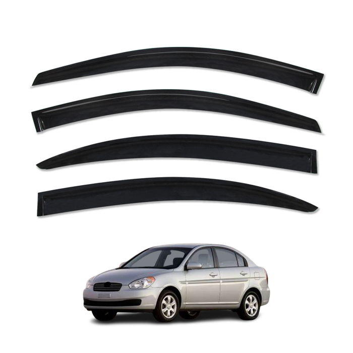 AUSGO Weather Shields For Hyundai Accent MC Series Sedan 2006-2008 Weathershields Window Visors Wind Deflectors