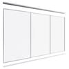 Lugna 2100 x 2701-3600mm Clear Anodised Optiglass Panels Wardrobe Triple Sliding Doors