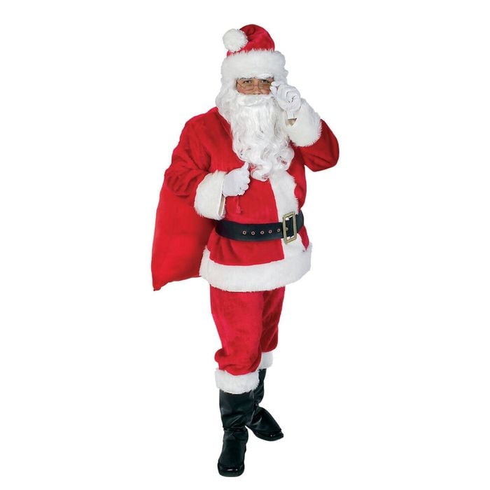 12Pc Rubies Santa Claus Men's Festive Dress Up Christmas Suit Costume Size STD