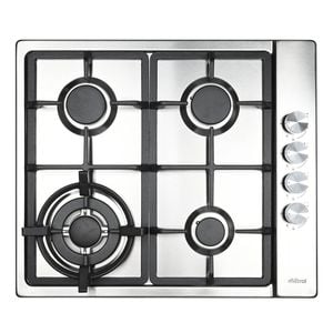 Mistral 60cm 4 Burner Stainless Steel Gas Cooktop With Side Knob Controls