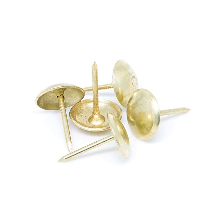 Pinnacle Brass Round Head Upholstery Nails - 50 Pack