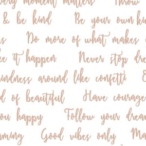Graham and Brown 52cm x 10m Good Vibes Quote Wallpaper