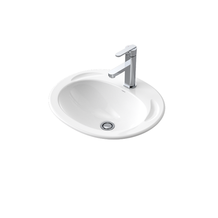 Caroma Concorde 500 White Vanity Basin With 1 Tap Hole