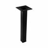 Adoored 25 x 25 x 200mm Black Square Tube Furniture Leg