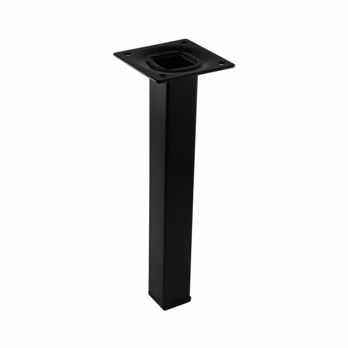 Adoored 25 x 25 x 200mm Black Square Tube Furniture Leg