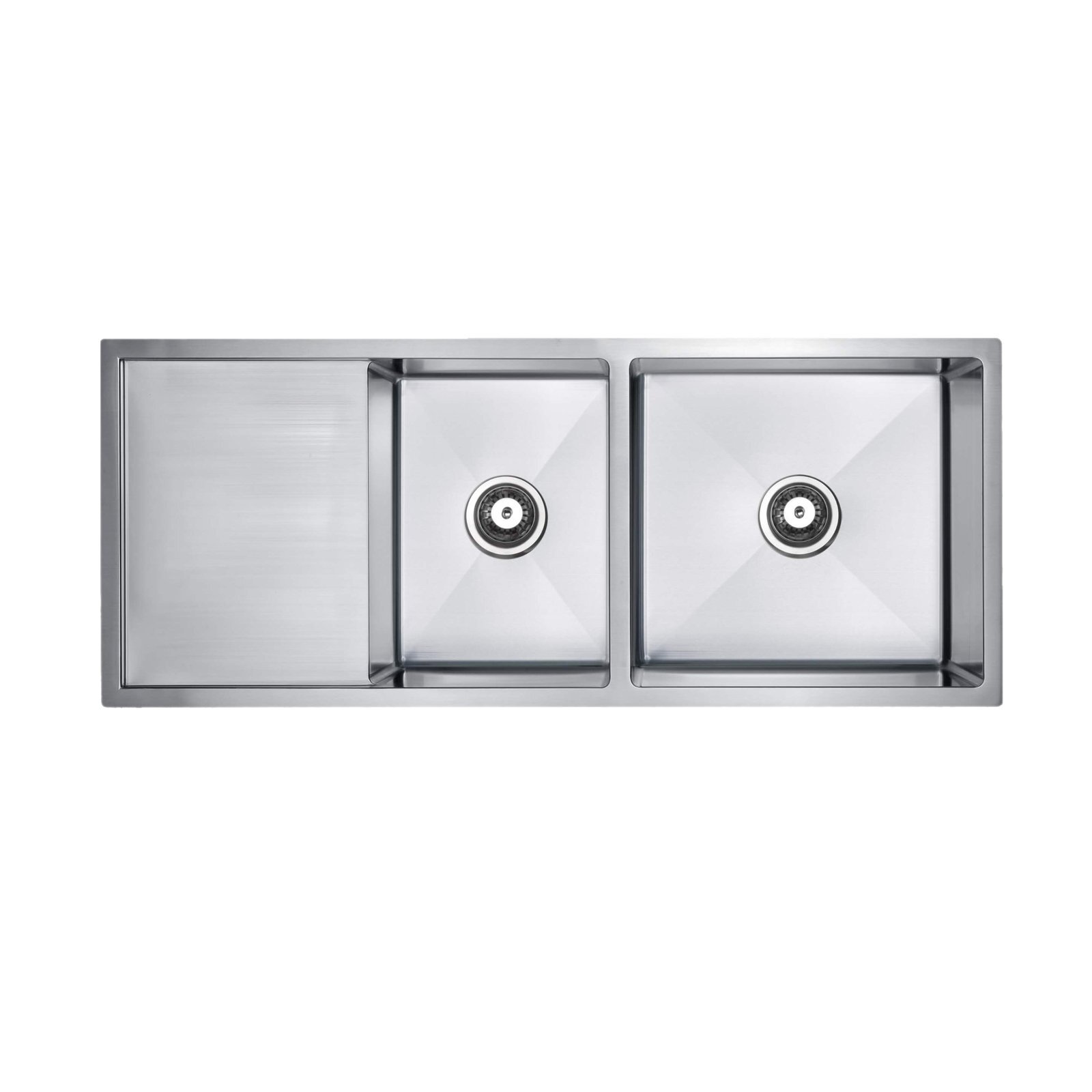 Mondella 1140mm Rococo Stainless Steel 1 And 1/2 Bowl Ledger Sink With Drainer product image