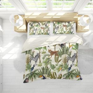 3D Tropical Jungle Animals Quilt Cover Set Bedding Set Pillowcases 176