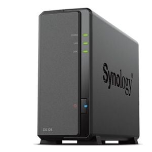 Synology DiskStation DS124 1-Bay 3.5' Diskless 1xGbE NAS (Tower) , Realtek RTD1619B 64-bit 4-core 1.7 GHz  1 GB