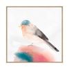 Artey | Chickadee II - Framed Canvas - Natural Frame - 64 x 64cm