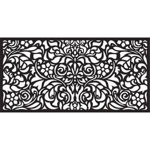 Matrix 1160 x 580mm Charcoal Baroque Wall Art