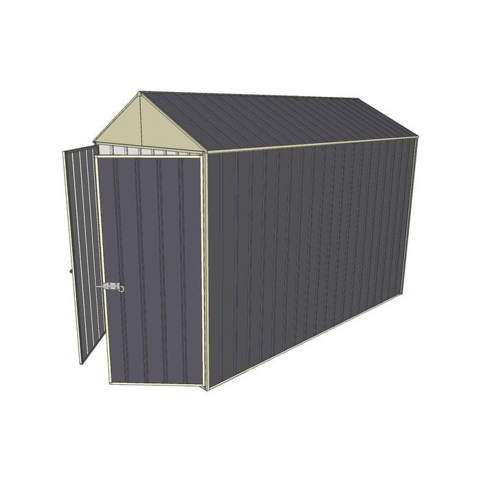 Build-a-Shed 1.5 x 3.0 x 2.3m Double Hinged Door Gable Shed - Grey