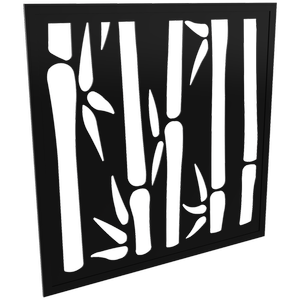ProtectorAl 300 - 940 x 300 - 940mm Black Bamboo Framed Composite Decorative Panel