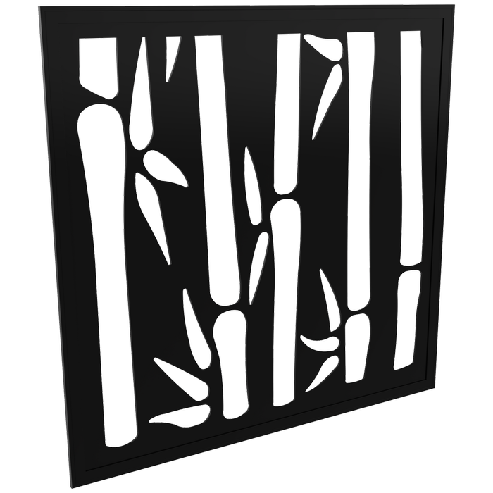 ProtectorAl 300 - 940 x 300 - 940mm Black Bamboo Framed Composite Decorative Panel
