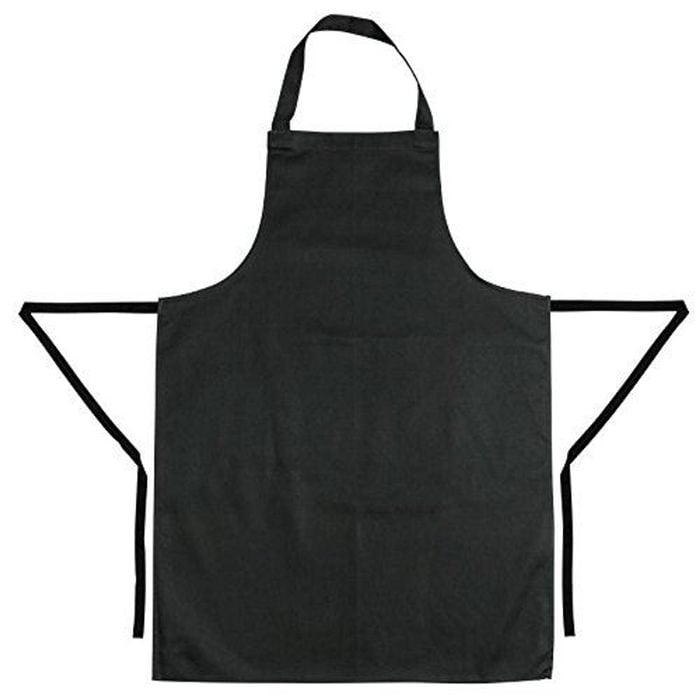 Whites Bib Apron Polycotton Black Hospitality Catering Chef Uniform