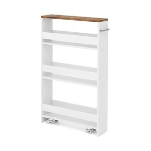 Costway 4-Tier Mobile Utility Trolley w/Handle
