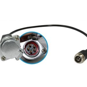 Elinz Heavy Duty Reverse Camera Trailer Cable Coil with 5PIN to 4PIN Male Connector