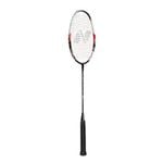 Nivia 7067 Isometrix Power 1000 Alloy Steel Strung Badminton with Full Racket Cover Black/White/Orange, Maximum String Tension