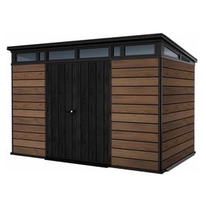 Keter Signature Pent 11x7' (3.4 x 2.2m) Shed - Walnut Look