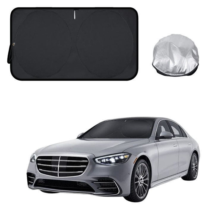 Front Windscreen Sun Shade for Mercedes-Benz S-class 2021 - Current Sedan (W223) - Standard 150 x 85 cm - Black