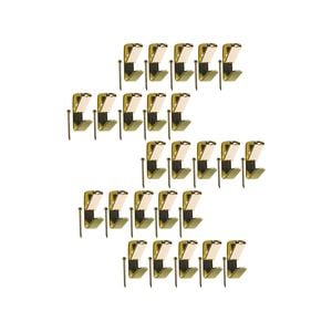 Everhang 8kg Brass Plated Picture Hanging Angle Drive Hook - 25 Pack