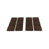 Surface Gard 19 x 19mm Brown Square Felt Floor Protection - 12 Pack