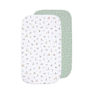 Living Textiles 2 Pack Organic Bedside Sleeper Fitted Sheet - Australiana