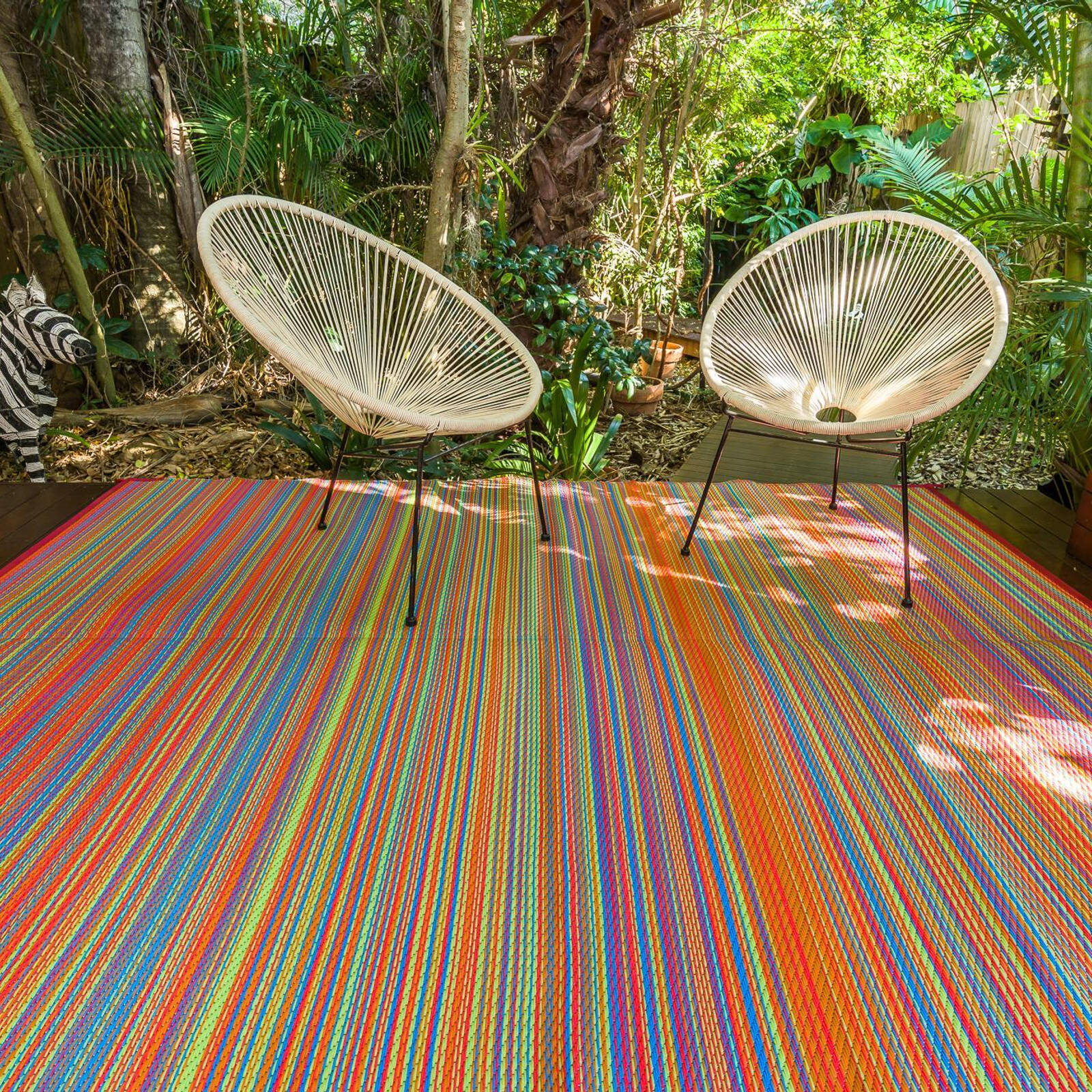 Outdoor Rug - Mexicali Orange Multi Colour - 200 x 270 cm