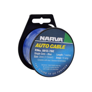 Narva 10A 3mm Blue Single Core Cable - 7m